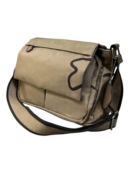 BOLSO NYLON SOLAPA NUBE CAMEL