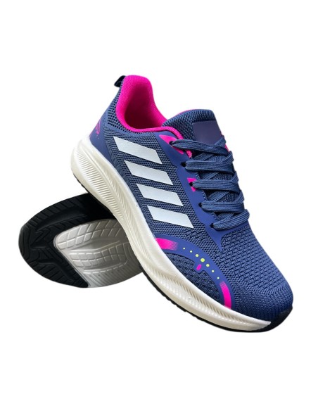 ZAPATILLA RUNNING COMBINADA AZUL