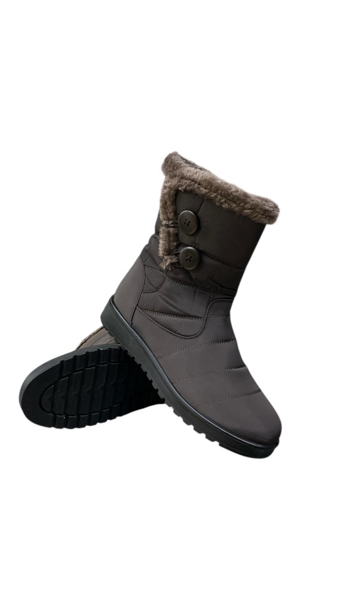 BOTA COMODA ADORNOS BOTONES MARRON BOTA COMODA ADORNOS BOTONES MARRON
