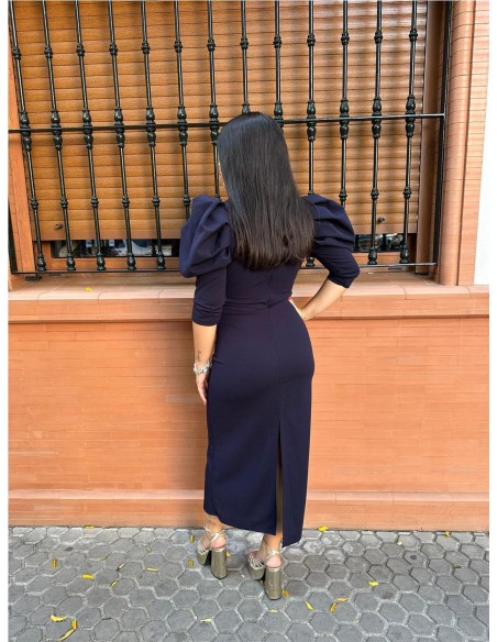 VESTIDO TESLA LISO MARINO