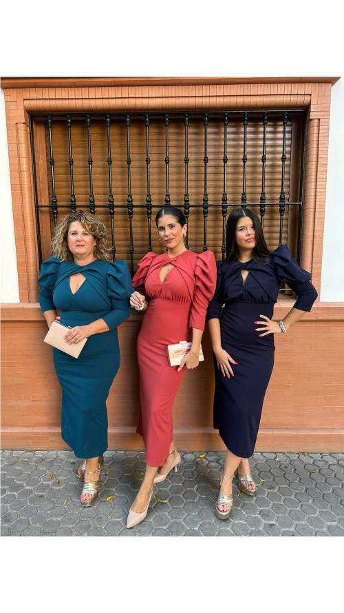 VESTIDO TESLA LISO MARINO