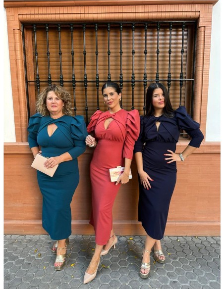 VESTIDO TESLA LISO MARINO