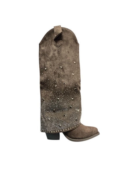 BOTA TACHUELAS MARRON