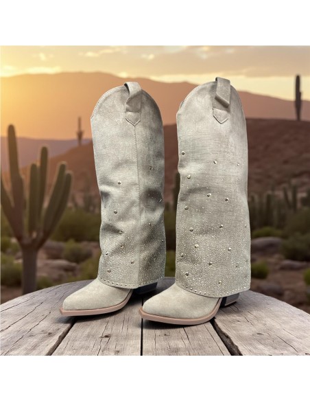 BOTA TACHUELAS TAUPE