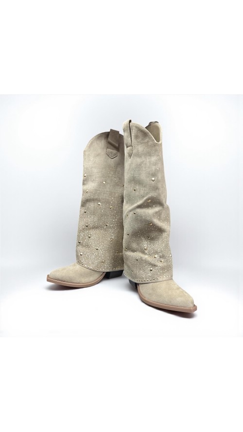 BOTA TACHUELAS TAUPE BOTA TACHUELAS TAUPE
