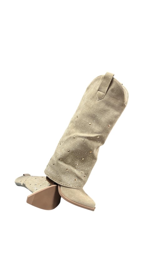 BOTA TACHUELAS TAUPE BOTA TACHUELAS TAUPE