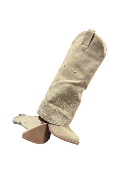 BOTA TACHUELAS TAUPE