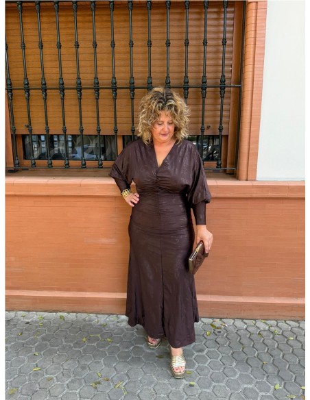 VESTIDO RUIZ MARRON