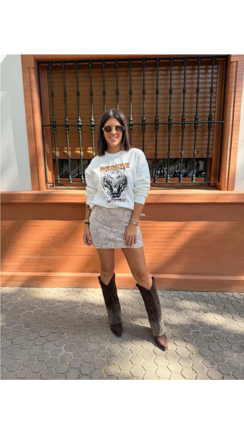 SUDADERA ANIMACION BLANCO