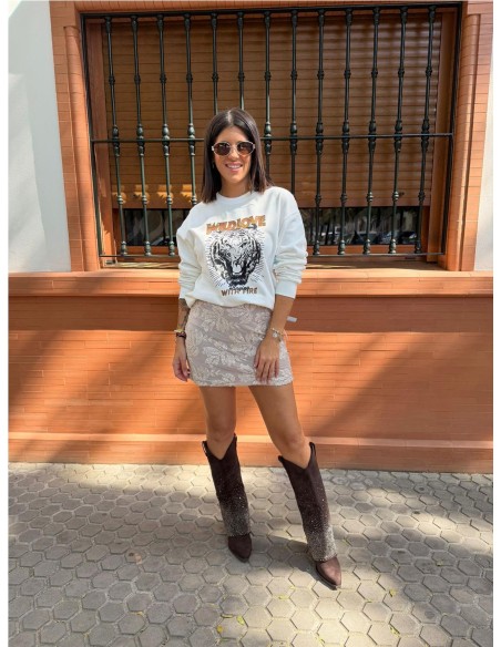 SUDADERA ANIMACION BLANCO