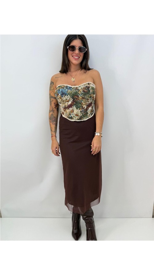 FALDA IRINA MARRON