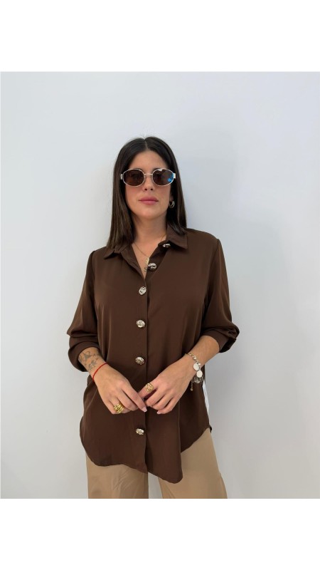 CAMISA TALLIN MARRON