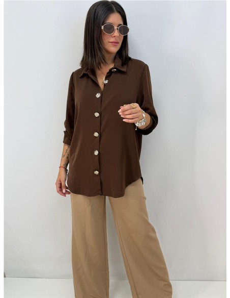 CAMISA TALLIN MARRON
