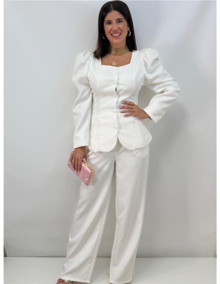 TRAJE CHAQUETA AREVALO BLANCO