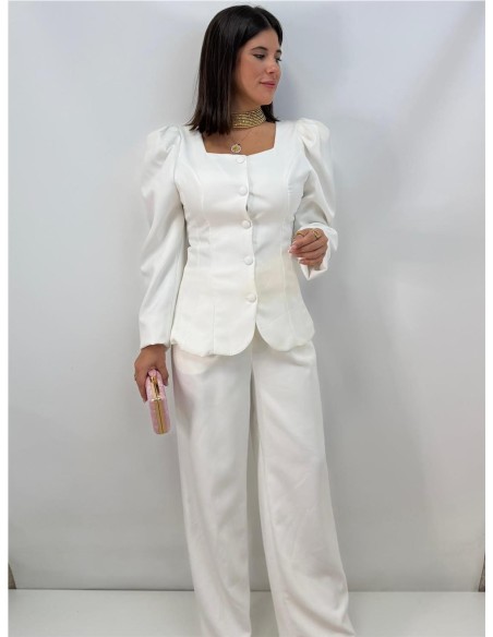 TRAJE CHAQUETA AREVALO BLANCO