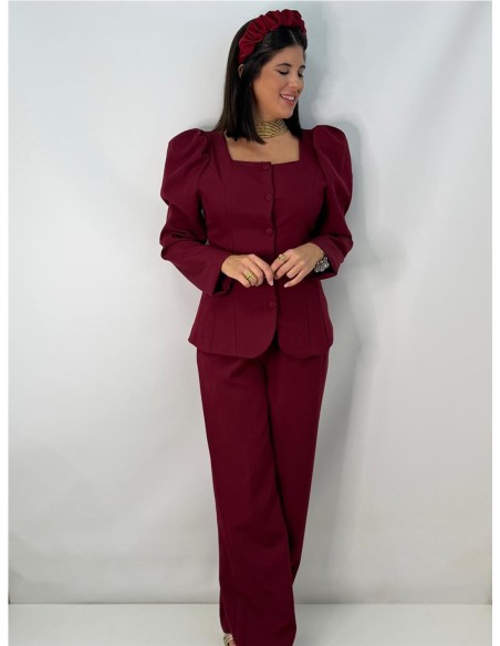 TRAJE CHAQUETA AREVALO CEREZA