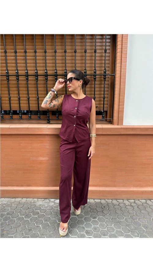 PANTALON ANTELINA BURDEOS