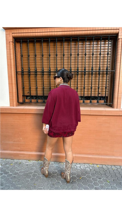 FALDA SINTRA BURDEOS