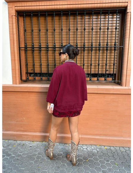 FALDA SINTRA BURDEOS