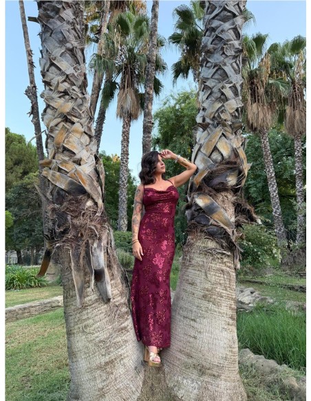 VESTIDO ATENAS BURDEOS