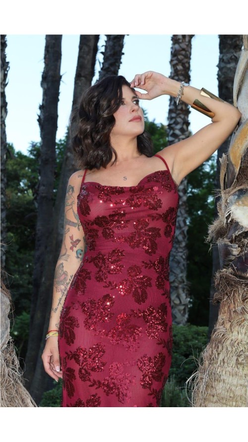 VESTIDO ATENAS BURDEOS VESTIDO ATENAS BURDEOS