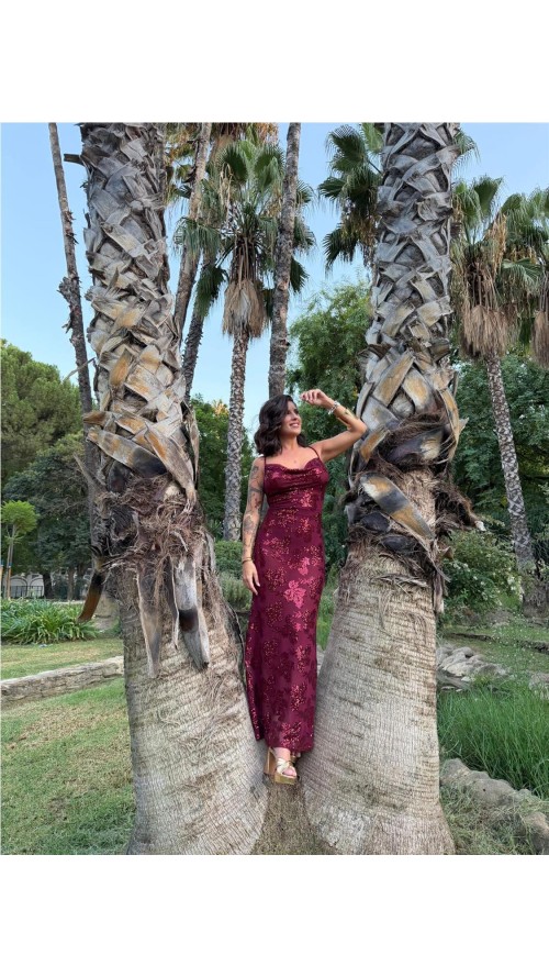 VESTIDO ATENAS BURDEOS VESTIDO ATENAS BURDEOS