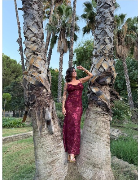 VESTIDO ATENAS BURDEOS