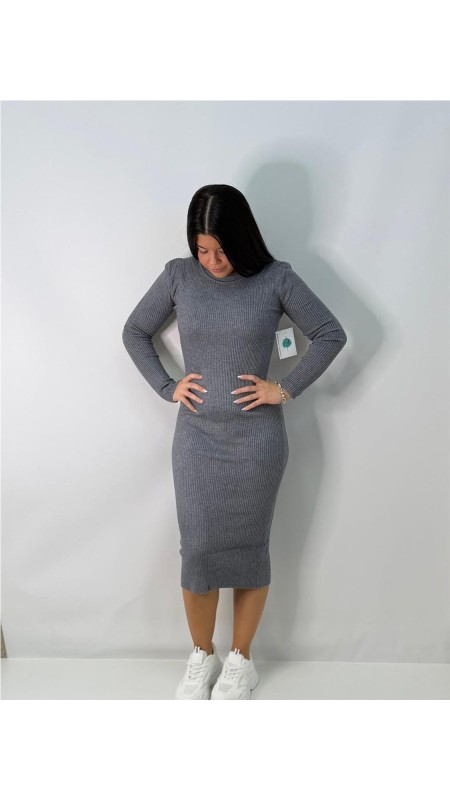 VESTIDO ELISA GRIS 2