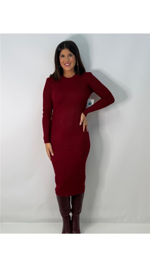 VESTIDO ELISA BURDEOS VESTIDO ELISA BURDEOS