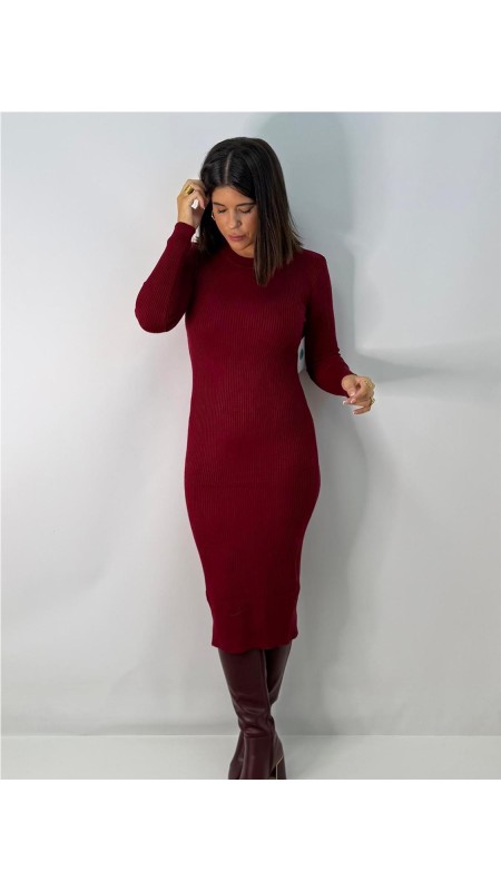 VESTIDO ELISA BURDEOS 2