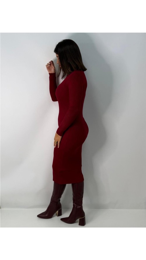 VESTIDO ELISA BURDEOS VESTIDO ELISA BURDEOS
