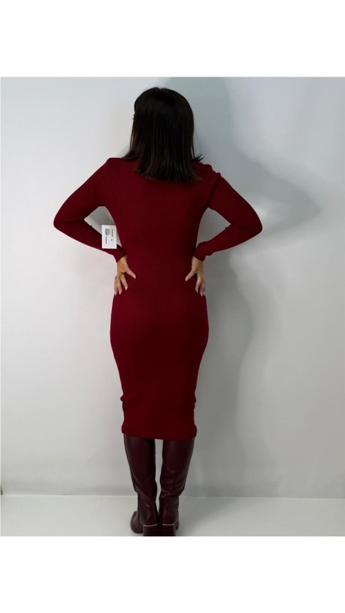 VESTIDO ELISA BURDEOS VESTIDO ELISA BURDEOS