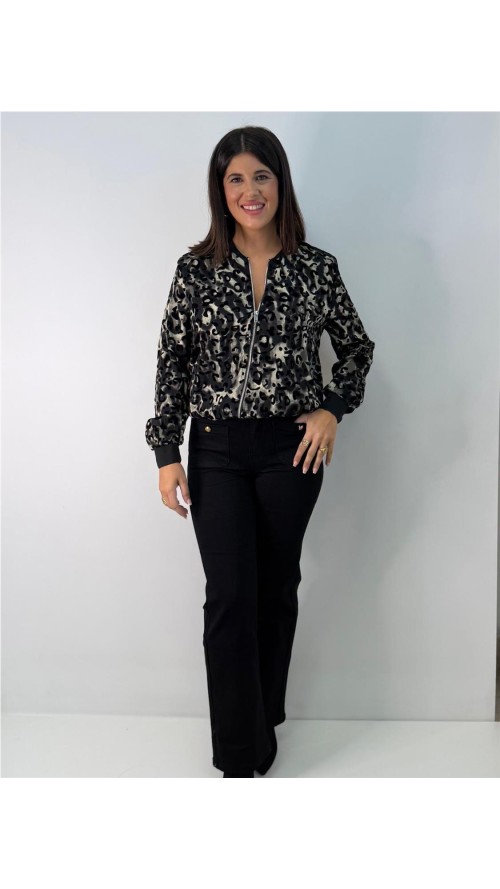 BOMBER PRINT NEGRO BOMBER PRINT NEGRO