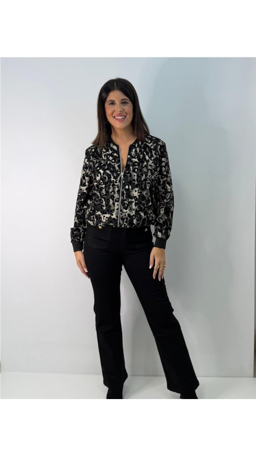 BOMBER PRINT NEGRO BOMBER PRINT NEGRO