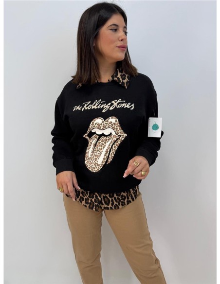 SUDADERA ROLLING NEGRO