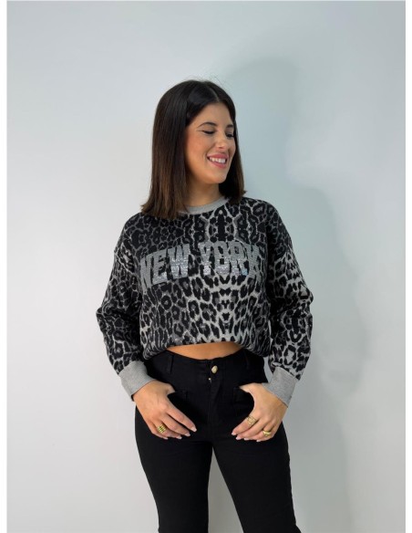 JERSEY PRINT NEW YORK GRIS