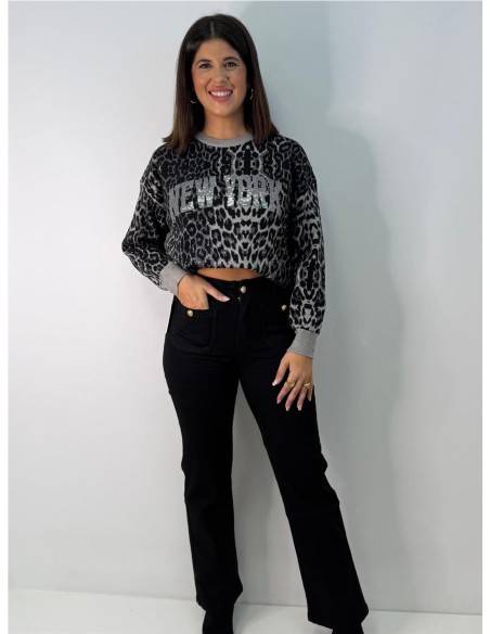 JERSEY PRINT NEW YORK GRIS