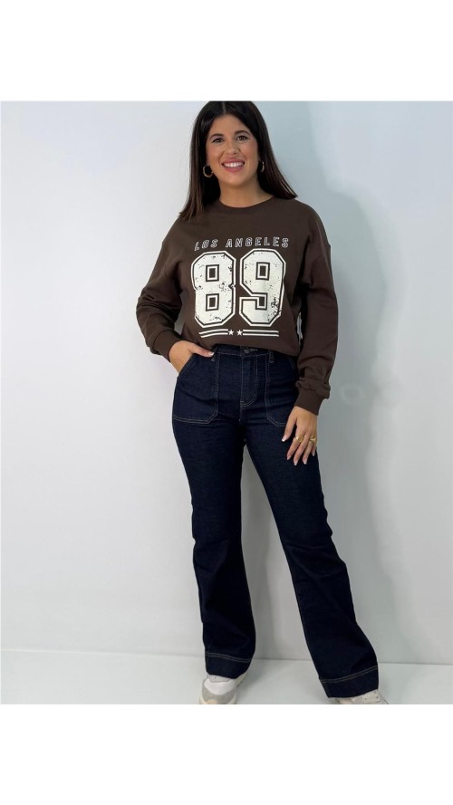 SUDADERA LOS ANGELES MARRON SUDADERA LOS ANGELES MARRON