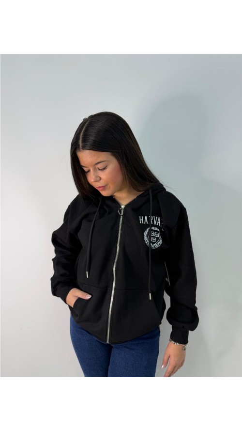 SUDADERA HARVARD NEGRO SUDADERA HARVARD NEGRO
