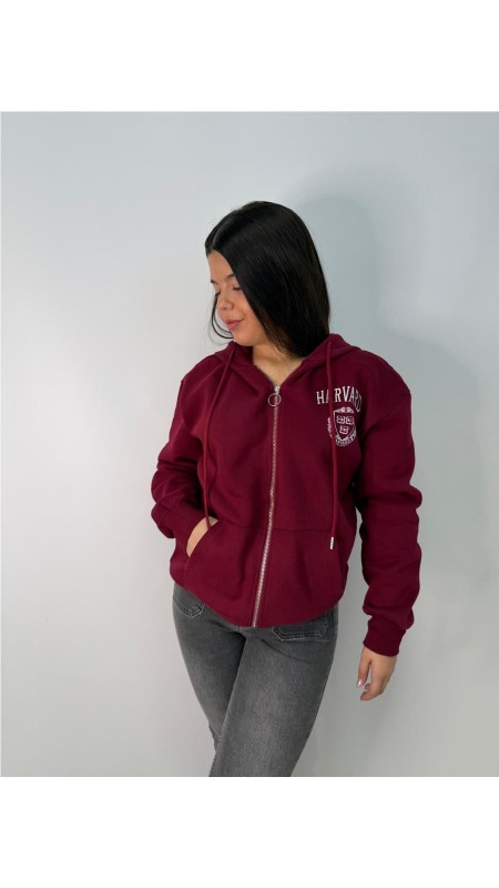 SUDADERA HARVARD BURDEOS 2