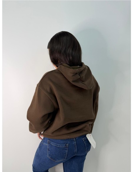 SUDADERA HARVARD MARRON