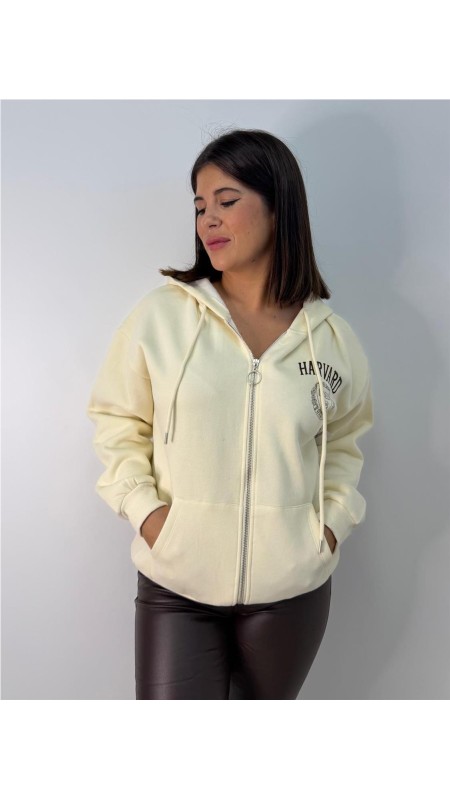 SUDADERA HARVARD BEIG