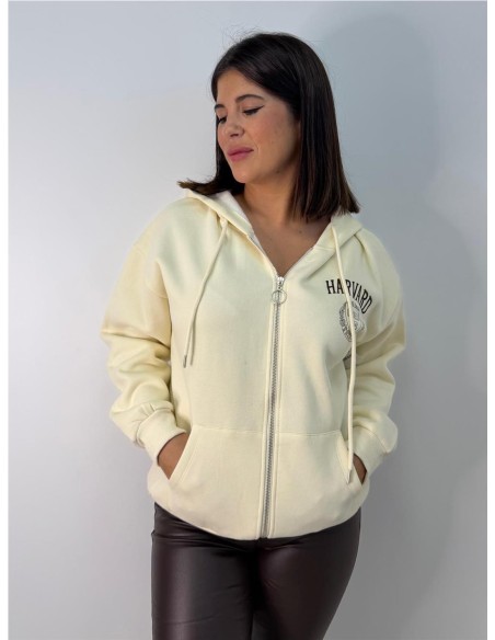 SUDADERA HARVARD BEIG