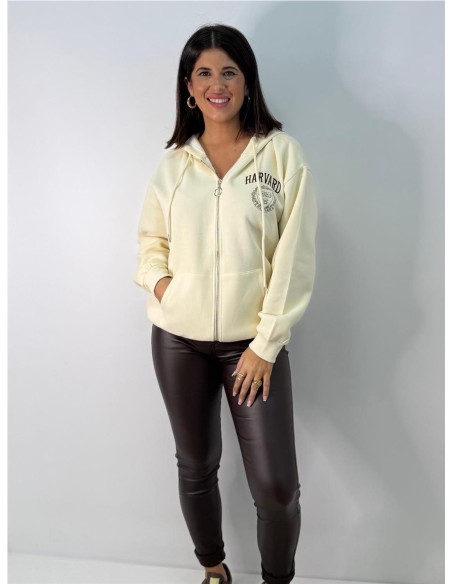 SUDADERA HARVARD BEIG
