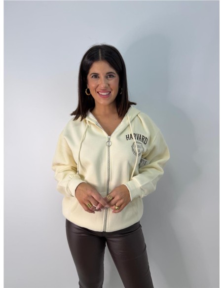 SUDADERA HARVARD BEIG