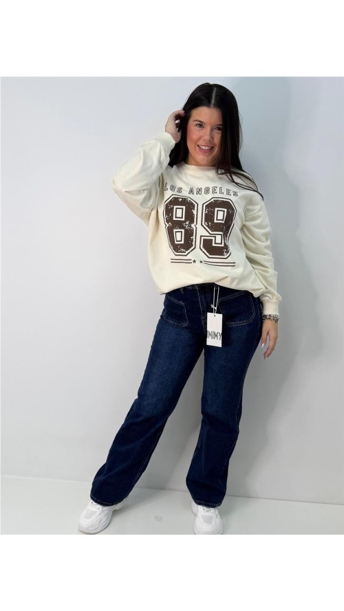 SUDADERA LOS ANGELES BEIG SUDADERA LOS ANGELES BEIG