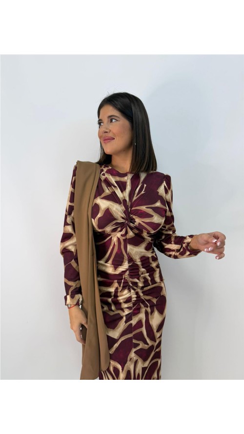 VESTIDO DULCEIDA BURDEOS VESTIDO DULCEIDA BURDEOS