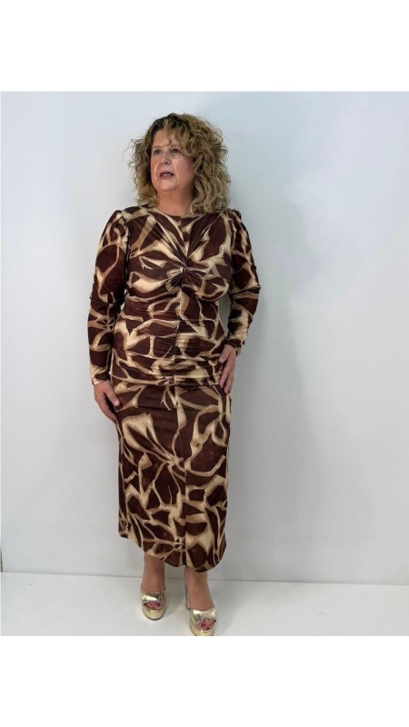 VESTIDO DULCEIDA MARRON