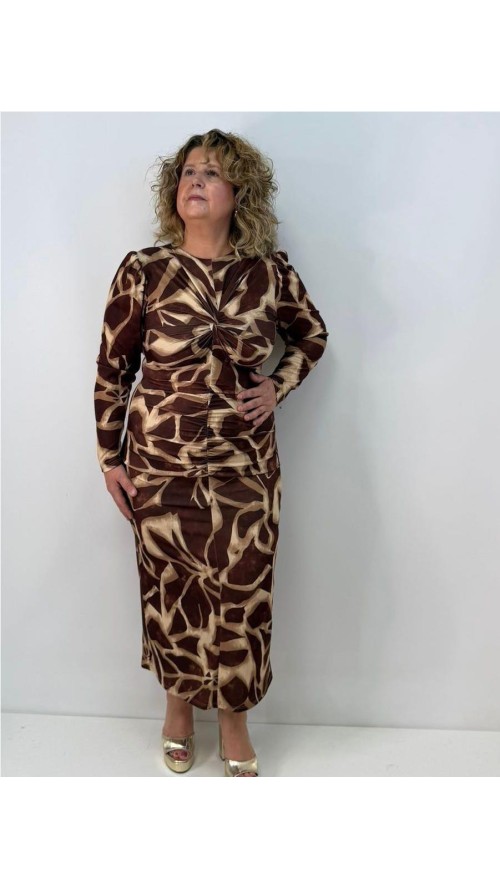 VESTIDO DULCEIDA MARRON VESTIDO DULCEIDA MARRON