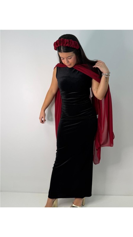 VESTIDO VIOLETA NEGRO 2